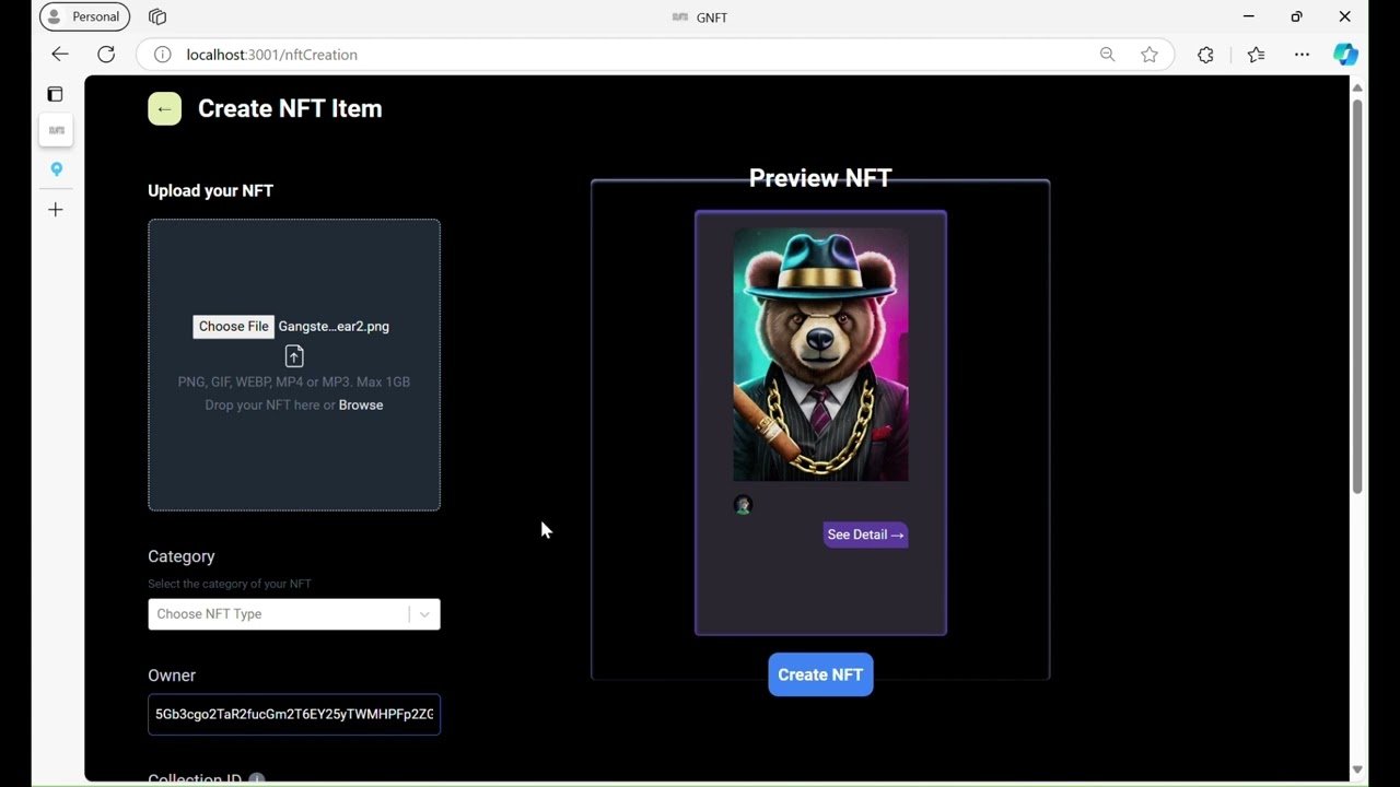 GNFT: Your First Step into the NFT World | AI-Powered NFT Creation & Minting on Polkadot
