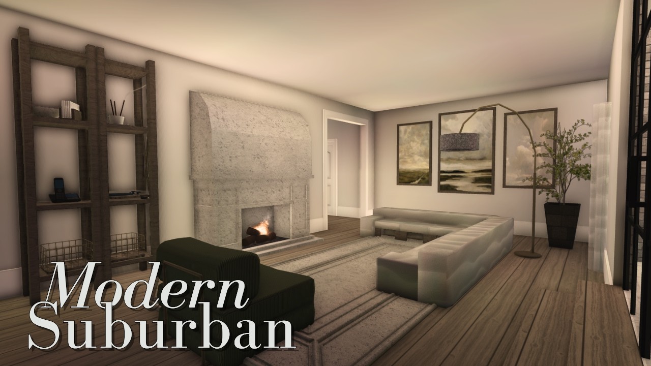 Bloxburg: Modern Suburban Home Interior Tour & Layout - YouTube