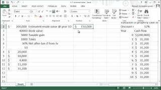 excel finance tutorial terminal values and cash flow