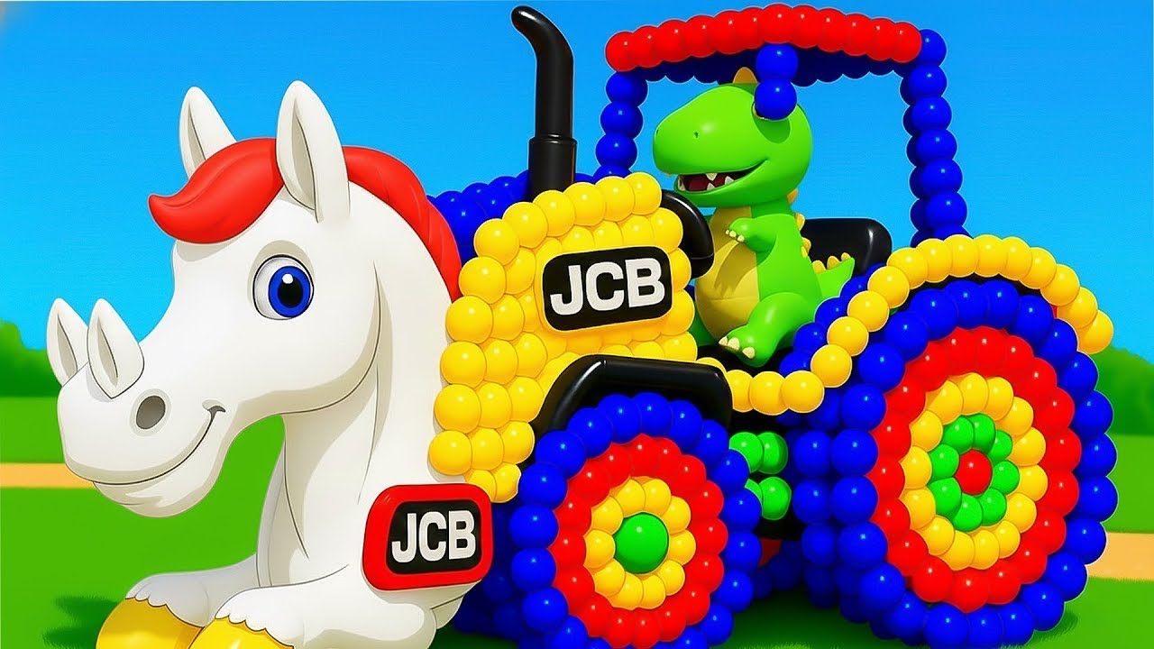 The mascot vibrato assistant JCB and Tractor placed on the football field is popular, co produced 2