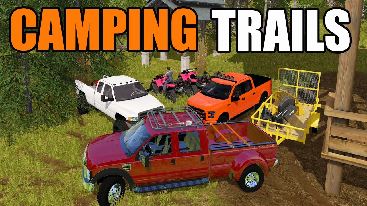 lets play a little game FARMING SIMULATOR 2017 | CLEANING UP CAMPING TRAILS | MULTIPLAYER | SMOKE VALLEY