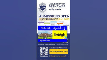 University of Peshawar Admission 2025  | Step by Step How to Apply for Apply | UOP #UOP #peshawar