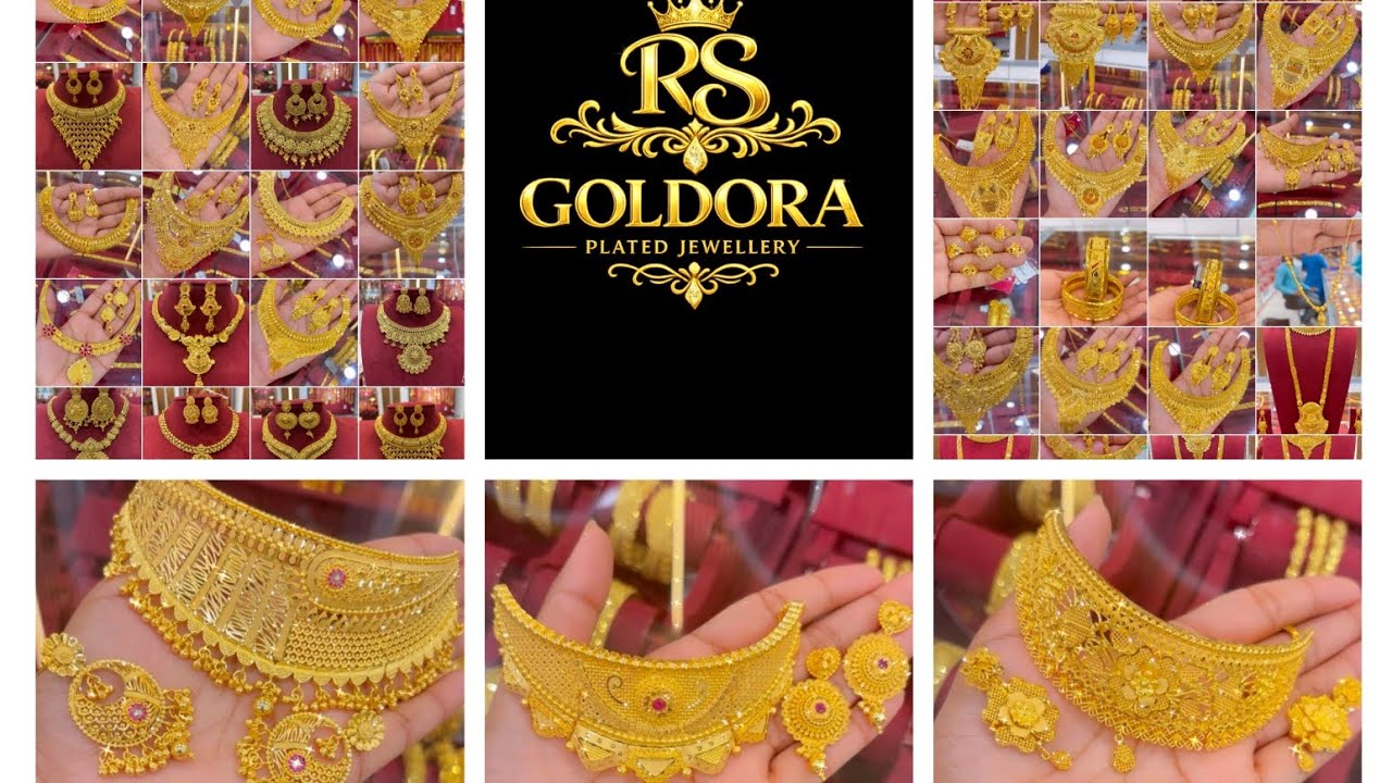 Luxury Gold Look Necklace Set & Choker 💛 Goldora Plated Jewellery