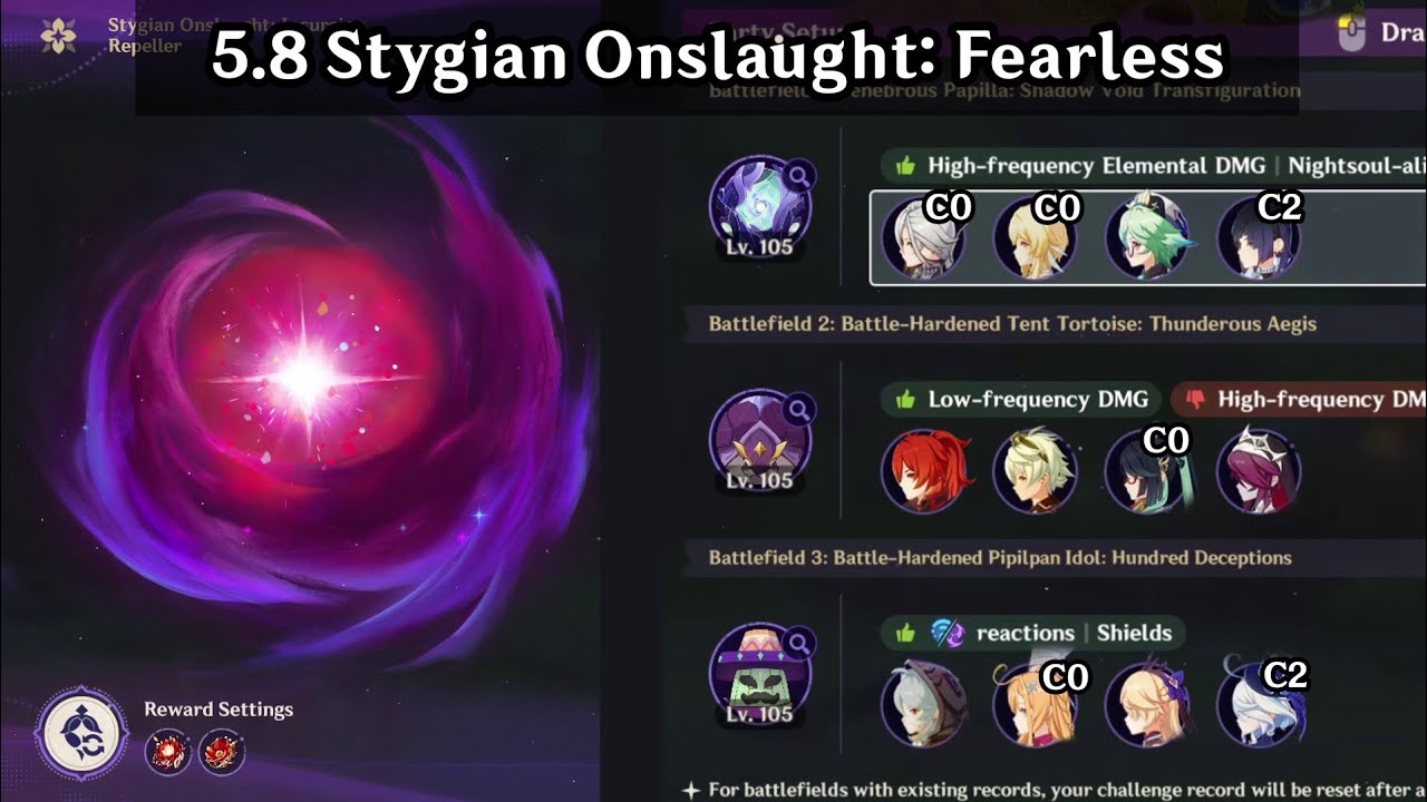 Diluc + Razor + Arlecchino | 5.8 Stygian Onslaught: Fearless | Genshin Impact