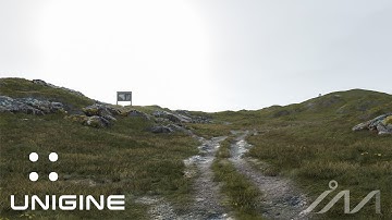 Virtual Walk along Coastal Path / 3D Graphics with Nature Sounds (UNIGINE 2.14)