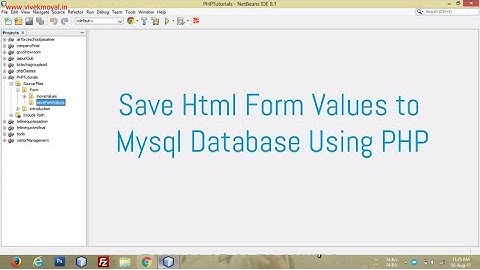 Save Form Values to MySQL Database Using PHP