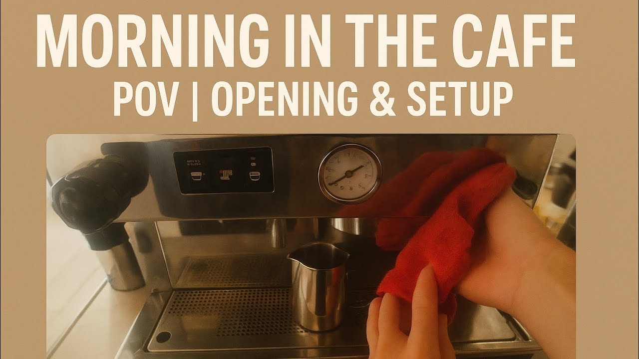 Morning café vibes ☕ Opening & cleaning with real soundsno music, just calm moments. 