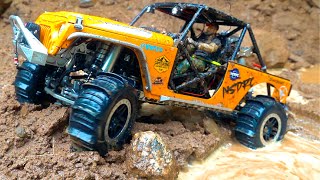 MiGHTY JEEP w/ PADDLE TiRES in DEEP MUD - JK MAX 4x4 CAPO RACiNG | RC ADVENTURES