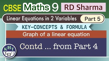 CBSE Maths 9 RD Sharma Numerical | Linear Equations in Two Variables | Part 5 | Graph of Equation