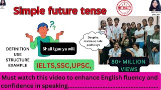 SIMPLE FUTURE TENSE IN HINDI EXPLAINED IN DETAIL 2024| Deeps BTS English #shorts