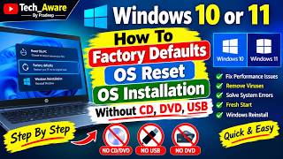 How to Factory Reset Windows 10/11 & Reinstall Without USB, CD or DVD | Easy Method