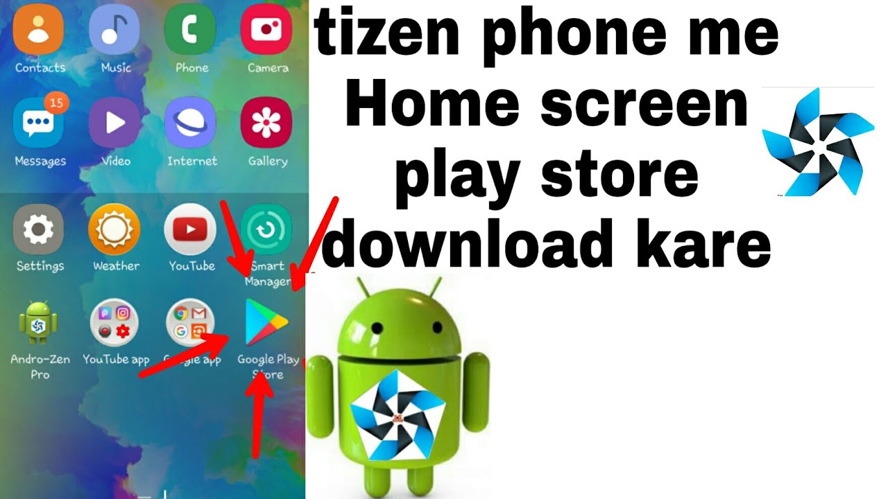 Install Google play on Tizen z1 z2 z3 z4 YouTube