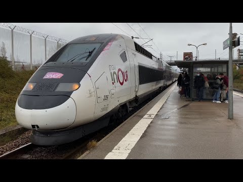 TGV Duplex 226 arrives at Calais Fréthun for Paris Gare Du Nord/ TGV 226 arrive à Calais Fréthun