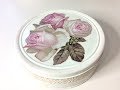 Lata de galletas reciclada - decoupage con relieve