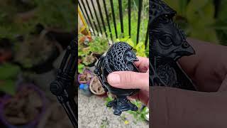 Easter Alien egg with cyber chicken inside. Resin 3d print