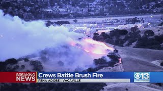 Crews Battle Brush Fire In Vacaville
