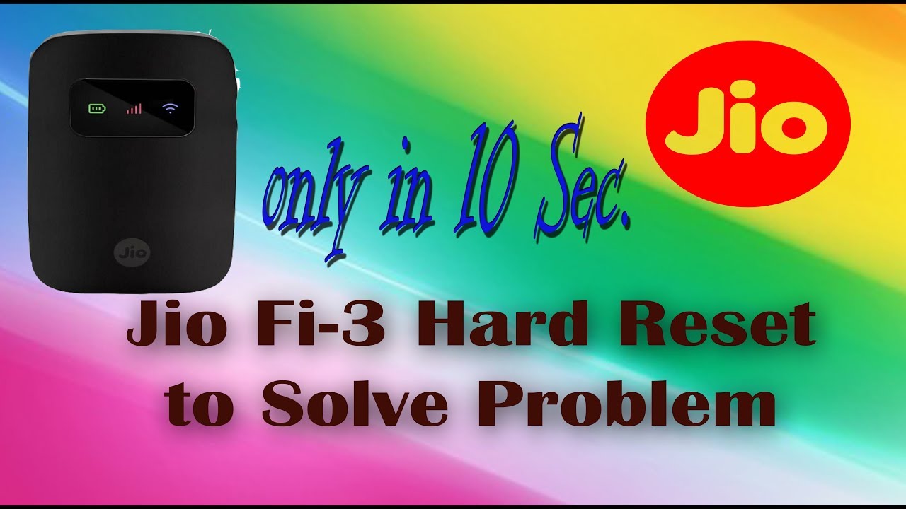 Jio Fi 3 Hard Reset 👍 all problem one solution