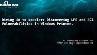 Diving in to Spooler: Discovering LPE and RCE Vulnerabilities in Windows Printer