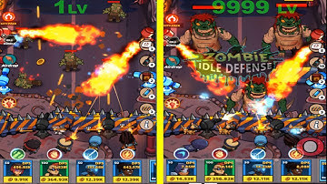 Zombie Idle Defense  |All Heroes Max Level Evolution Gameplay (Ios/Android)