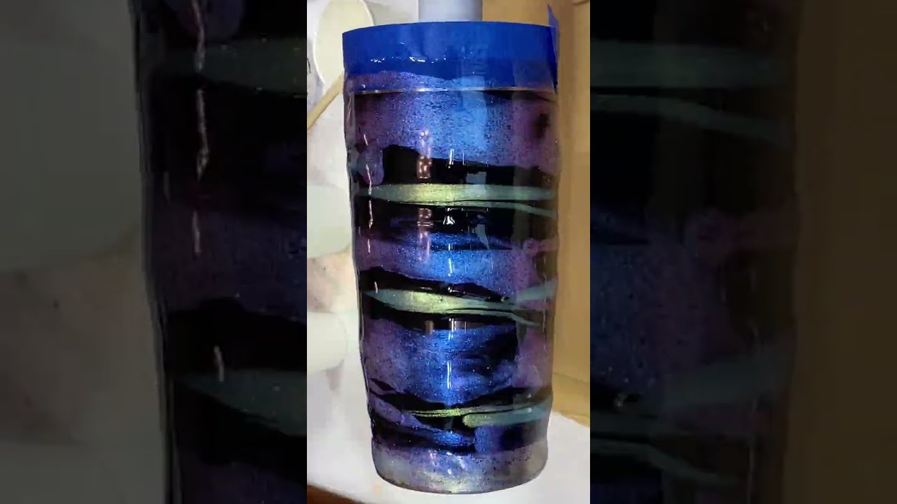 Resin Tumbler with Chameleon Flake Glitter 