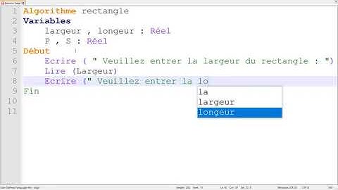 Exercice corrige 3 Algorithme qui calcule le périmètre et la surface d