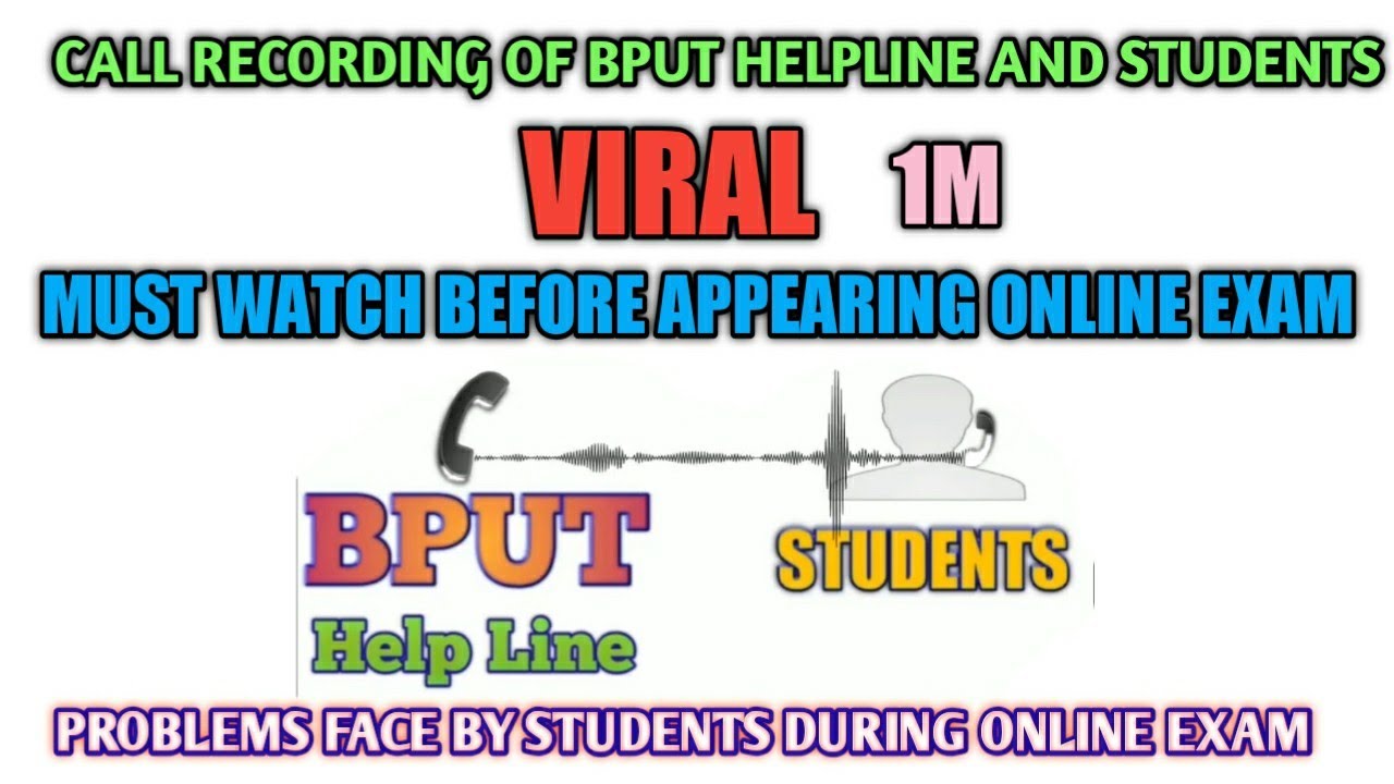 BPUT Online Exam Problems ||  BPUT Vs Students || BPUT Help Line Vs BPUT Students || Online Exam ||