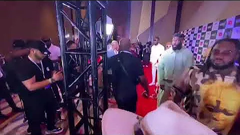 Burna boy mum just arrive 2022 15th headies Red carpet