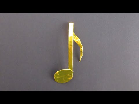【折り紙】8分音符【origami】Eighth note