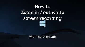 How to Zoom in / out while screen recording PC for free.