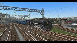 鉄道模型シミュレータ―3で客車編成2－C62牽引軽量10系12両編成1
