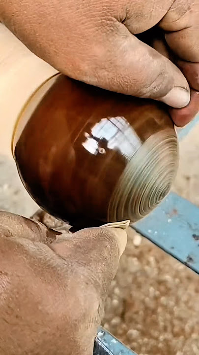 Making children's toys from coconut shells