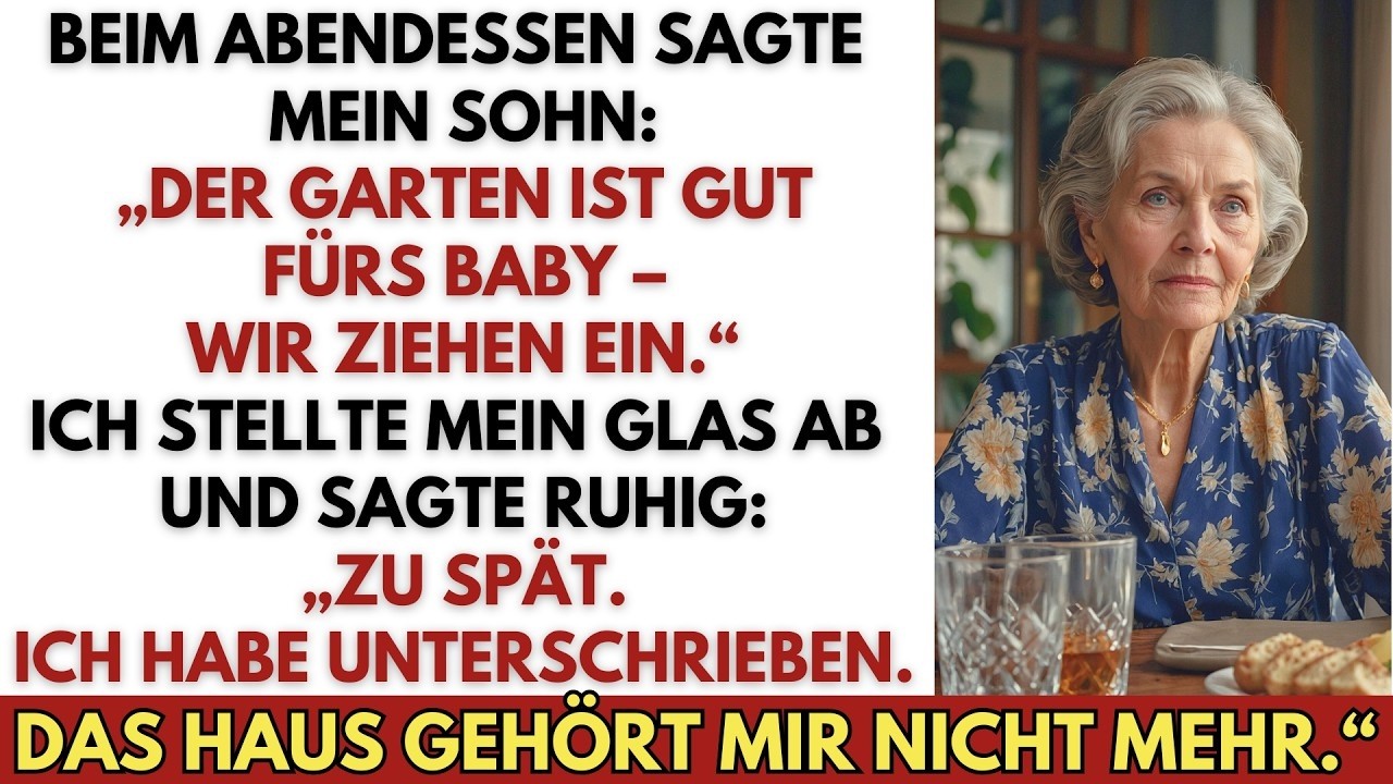 Ich stand mit einer Hand auf dem Türgriff, als mein Sohn und meine Schwiegertochter mir beim Sonntagsessen verkündeten, sie würden nächste Woche einziehen. „Das Baby kommt“, sagte sie lächelnd,...