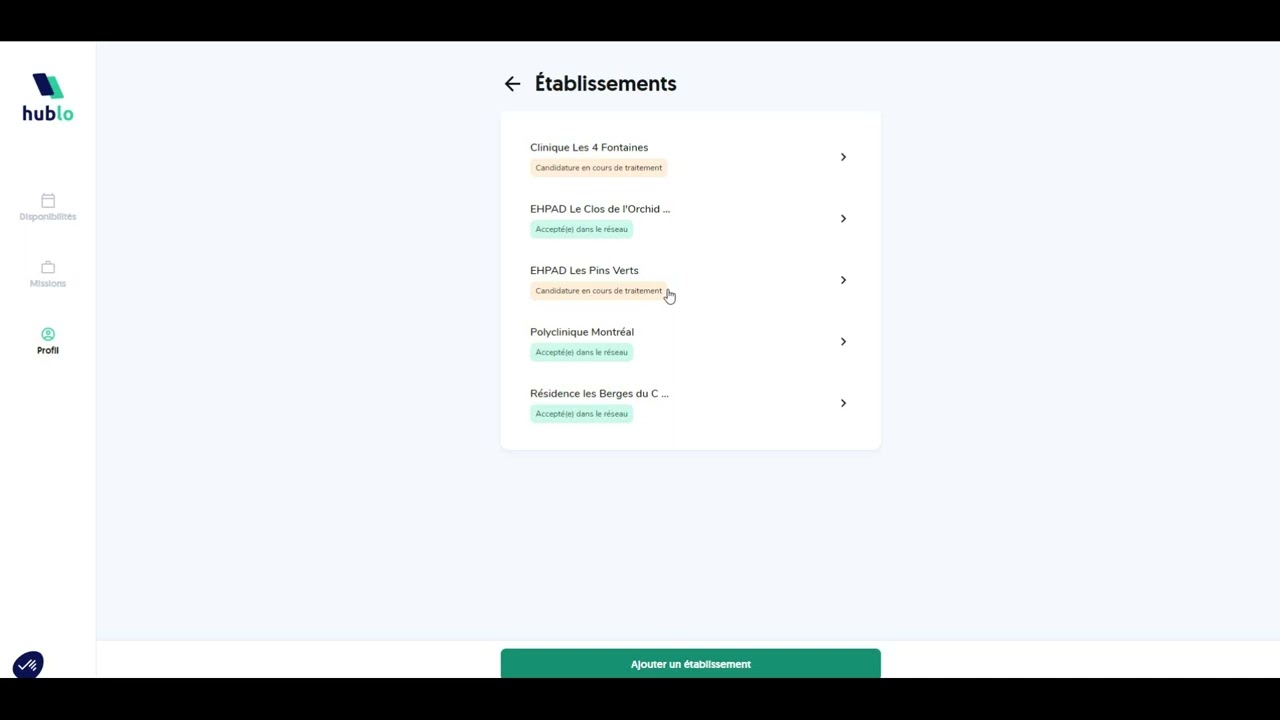 L'utilisation de l'application Hublo pour un vacataire