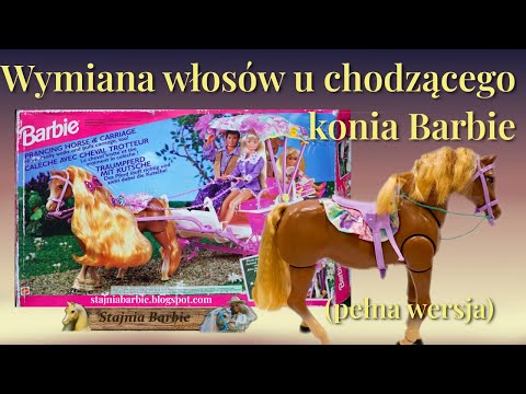 Wymiana włosów starego chodzącego konia Barbie z zestawu z 1994 roku (pełna wersja) (Waverly)