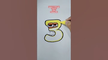 How to colour  ALPHABET LORE NUMBER 3 addition #shorts#shortsfeed#shortsvideo#alphabetlorenumber