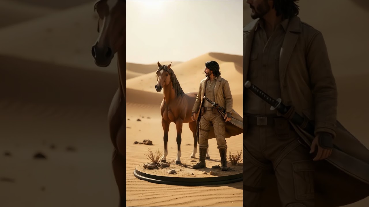 Keanu Reeves & His Horse in an Epic Desert Scene 🌵🎬