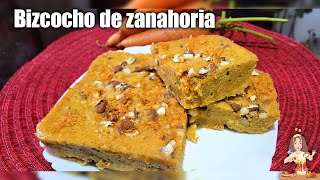 🥕🥕BIZCOCHO DE ZANAHORIA 🥧en pocos minutos‼️