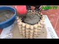 Diy Tip Build Cement And Egg Tray - How To A Plant Pot From Egg Carton And Cement