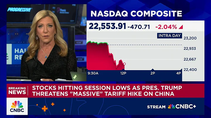 Stocks hit session lows as President Trump threatens 'massive' tariff hike on China