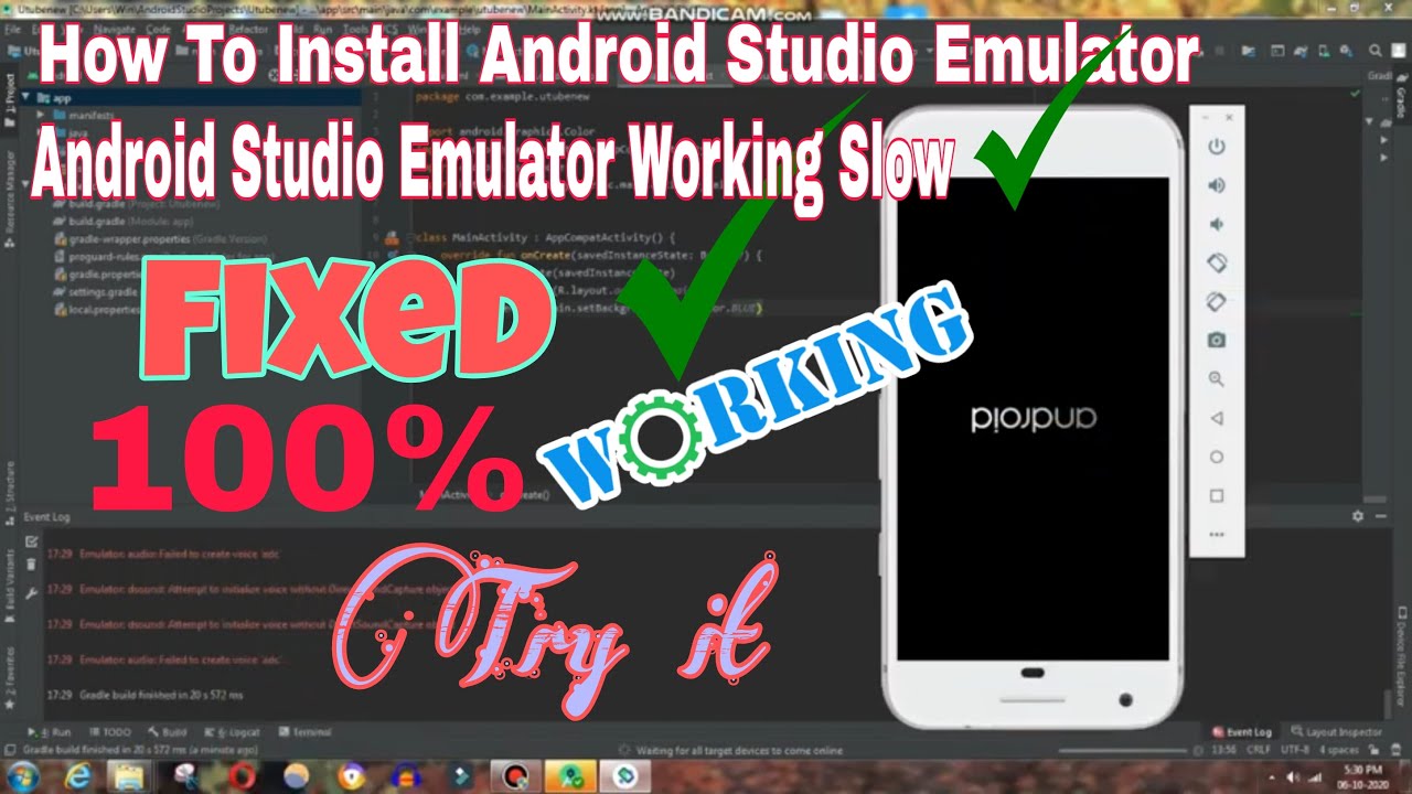 Android Studio Emulator Working Slow Fixed |Android Studio Emulator Stuck Fix|  Emulator Not Working