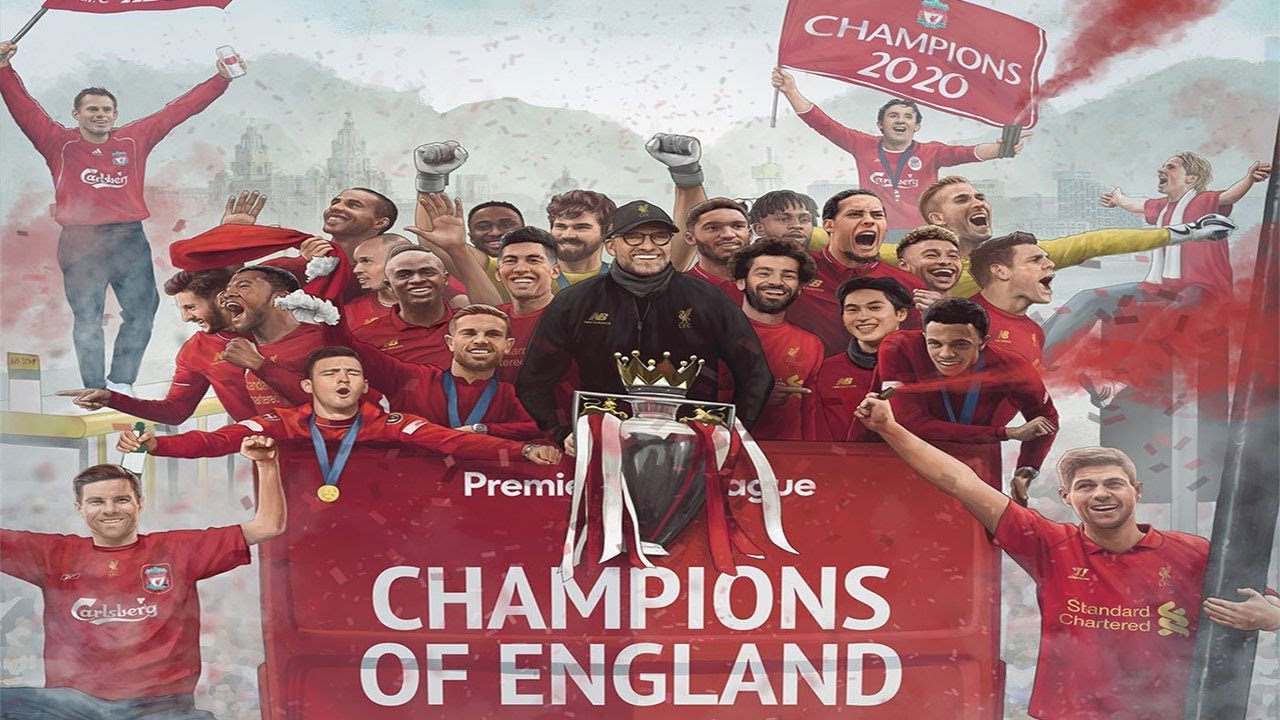 Liverpool Premier League Winners Montage Fans Celebrate At Anfield Special Wallpapers Youtube