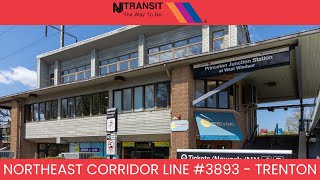 NJ Transit Train 3893 to Trenton Transit Center Boarding Call Announcements at Princeton Junction