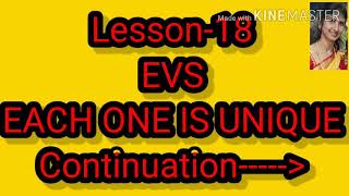 Celebrity Lesson-18 EVS Each one is unique continuation Net Worth