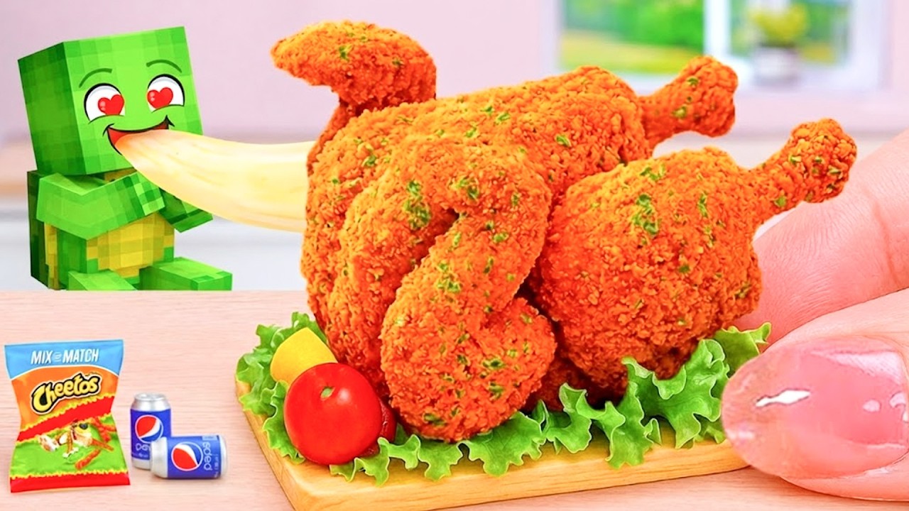 Best Korean Street Food 🏆 How To Make Mini Fried BHC Chicken with Mikey 💓️ Best Of Food