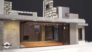 builds movie &#39;Parasite&#39; house(model) #5 - lighting &amp; Ceiling Works.