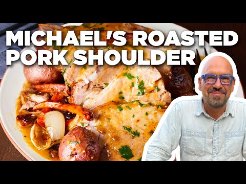 Michael Symon's Roasted Pork Shoulder with Pan Gravy | Food Network