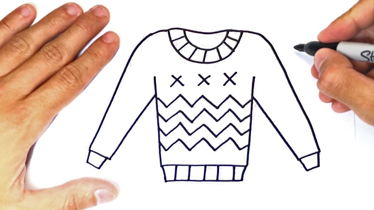 Sweater hand drawn sketch icon Royalty Free Vector Image