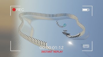 Dominoes animation in Blender 3D (Rigid Body Test)