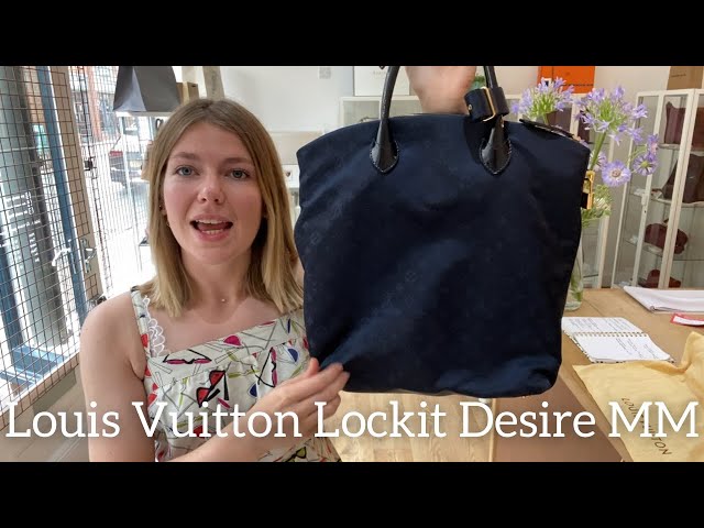LOUIS VUITTON Monogram Desire Lockit Vertical GM Black 215335
