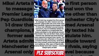 Pep Guardiola’s Instant Message to Arteta After Arsenal Title Win ❤️🏆